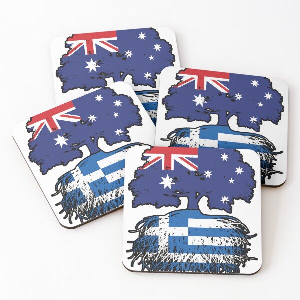 Item preview, Greece Greek Australian Australia Tree Roots Flag designed and sold by FlagX.
