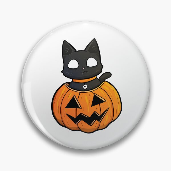 Item preview, cute pumpkin kitty halloween sticker designed and sold by PinkGorillaCo.