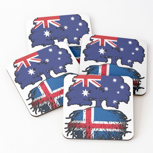 Item preview, Iceland Icelandic Australian Australia Tree Roots Flag designed and sold by FlagX.