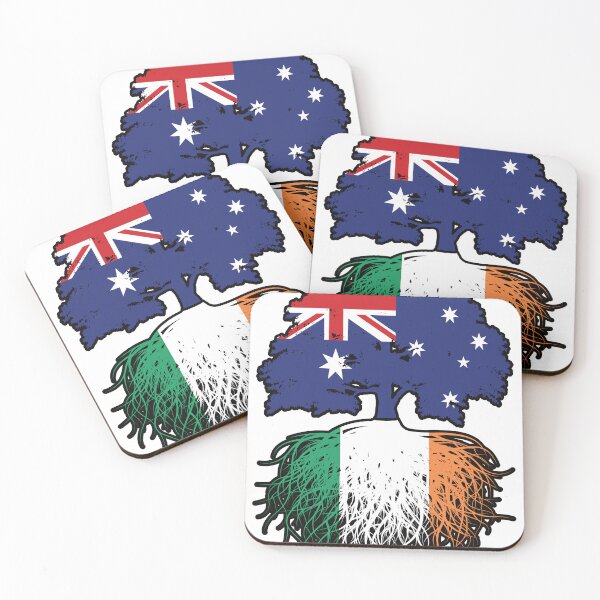 Item preview, Ireland Irish Australian Australia Tree Roots Flag designed and sold by FlagX.