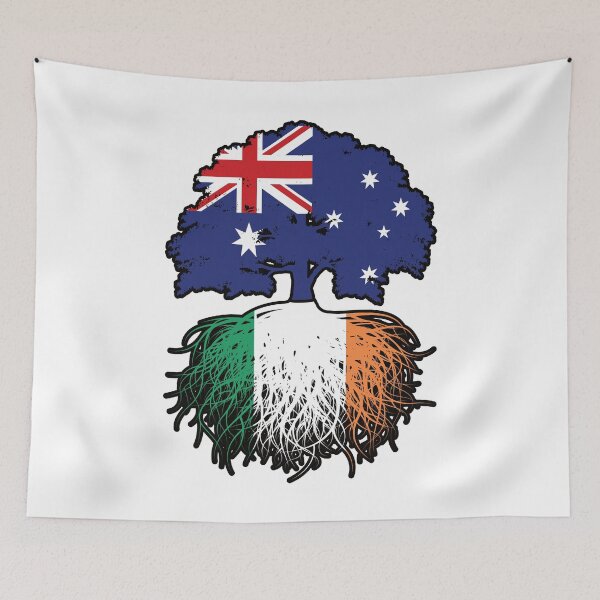 Item preview, Ireland Irish Australian Australia Tree Roots Flag designed and sold by FlagX.