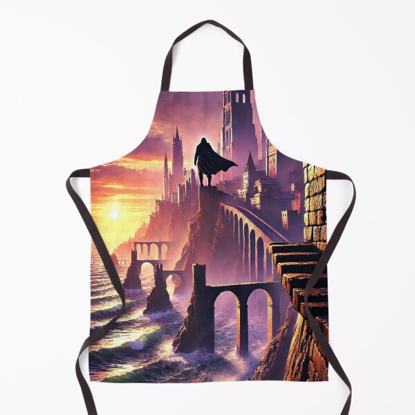 Item preview, Hooded Assassin Overlooking Medieval Coastal City designed and sold by ZetaDream.