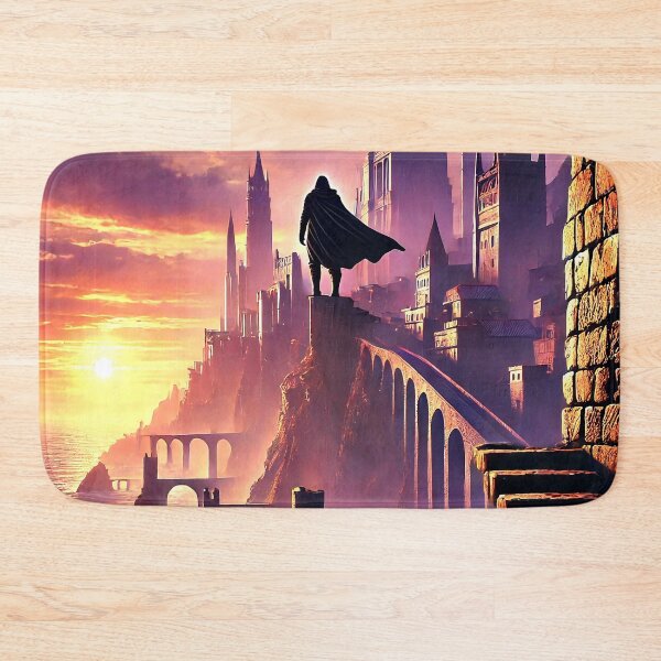 Item preview, Hooded Assassin Overlooking Medieval Coastal City designed and sold by ZetaDream.