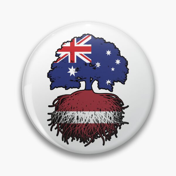 Item preview, Latvia Latvian Australian Australia Tree Roots Flag designed and sold by FlagX.
