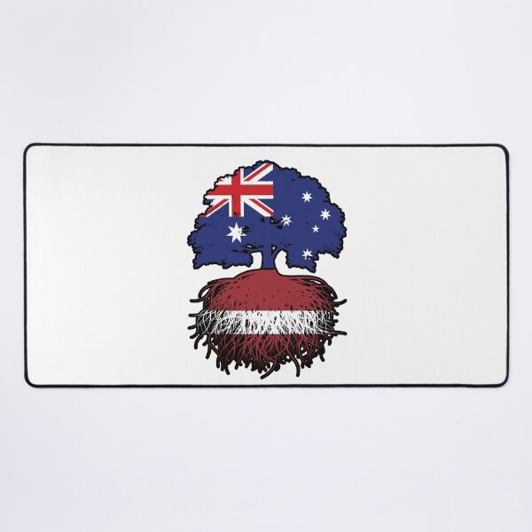 Item preview, Latvia Latvian Australian Australia Tree Roots Flag designed and sold by FlagX.