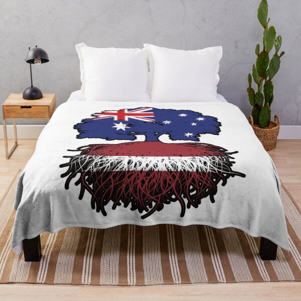 Item preview, Latvia Latvian Australian Australia Tree Roots Flag designed and sold by FlagX.