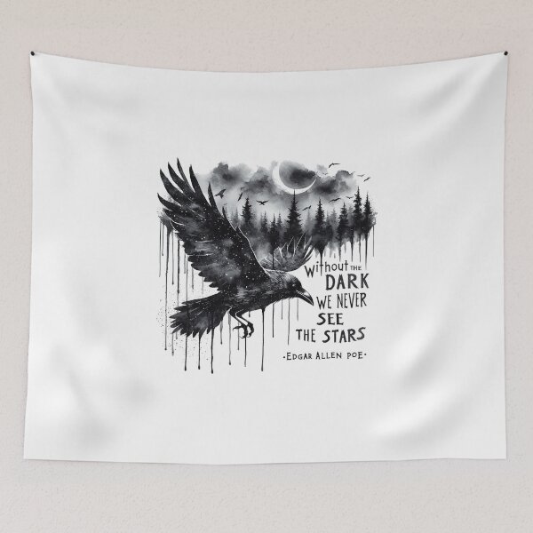 Item preview, Edgar Allen Poe Without The Dark We Never See The Stars designed and sold by ryanapples2.