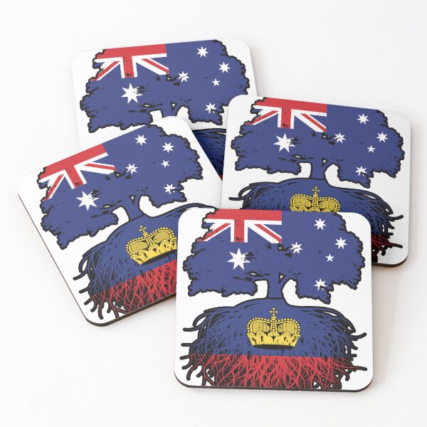 Item preview, Liechtenstein Liechtensteiner Australian Australia Tree Roots Flag designed and sold by FlagX.
