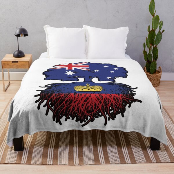 Item preview, Liechtenstein Liechtensteiner Australian Australia Tree Roots Flag designed and sold by FlagX.
