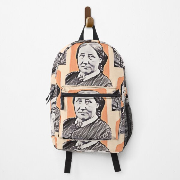Item preview, English Novelist Elizabeth Gaskell - orange - illustration designed and sold by Litstoy.