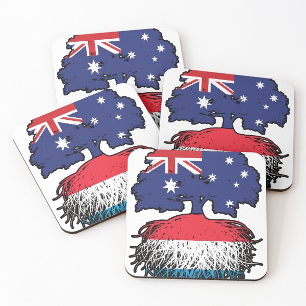 Item preview, Luxembourg Luxembourgian Australian Australia Tree Roots Flag designed and sold by FlagX.