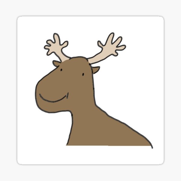 Item preview, Happy Moose Illustration designed and sold by bird-songs-.