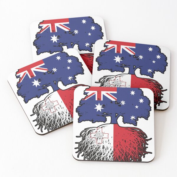 Item preview, Malta Maltese Australian Australia Tree Roots Flag designed and sold by FlagX.
