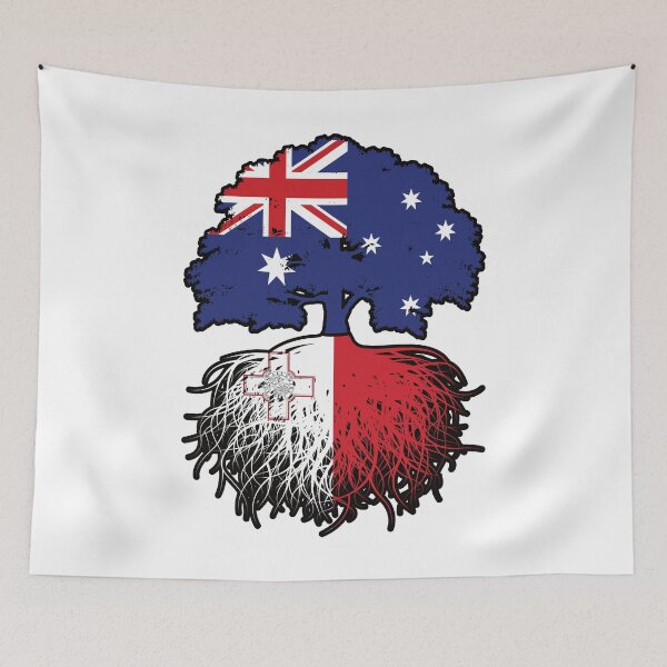 Item preview, Malta Maltese Australian Australia Tree Roots Flag designed and sold by FlagX.
