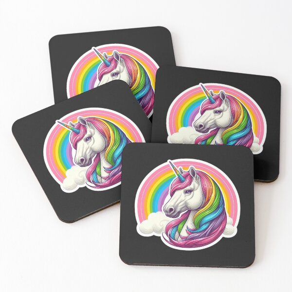 Item preview, Unicorn with Rainbow Mane on Colorful Cloud Fantasy Design designed and sold by styleonestaa.