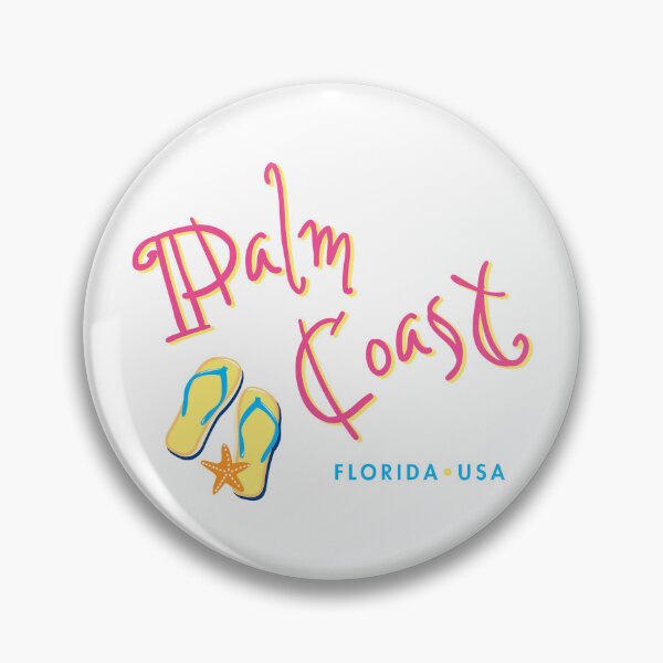 Item preview, Palm Coast Florida Typographic Flip Flop Design designed and sold by Futurebeachbum.