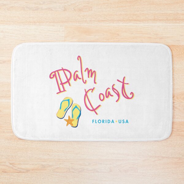 Item preview, Palm Coast Florida Typographic Flip Flop Design designed and sold by Futurebeachbum.