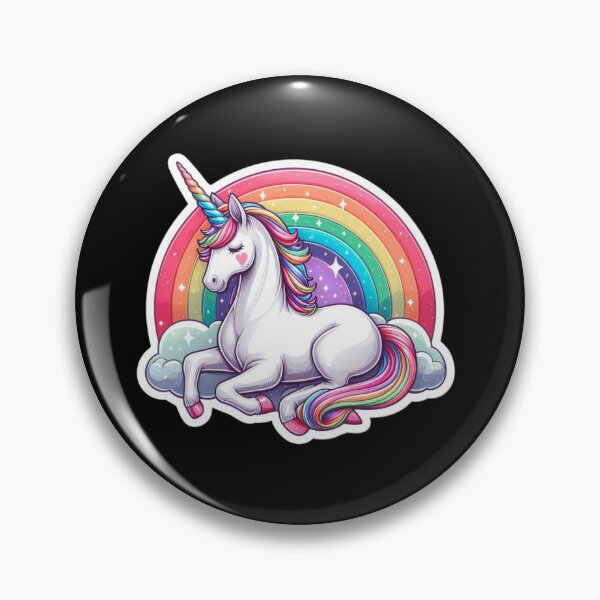Item preview, Rainbow Mane Unicorn with Colorful Cloud Fantasy Animal Design designed and sold by styleonestaa.