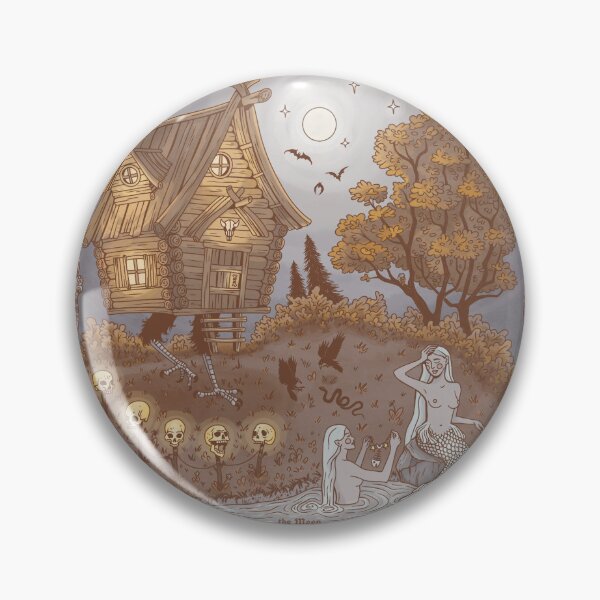 Item preview, 2025 Moon Calendar, Baba Yaga Illustration Print, Slavic Fairytale Lunar Art designed and sold by Alika's  Garden.