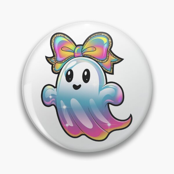 Item preview, ghost with a rainbow bow designed and sold by jkrphoto.