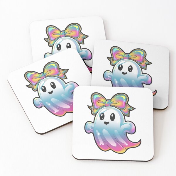Item preview, ghost with a rainbow bow designed and sold by jkrphoto.