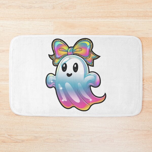 Item preview, ghost with a rainbow bow designed and sold by jkrphoto.