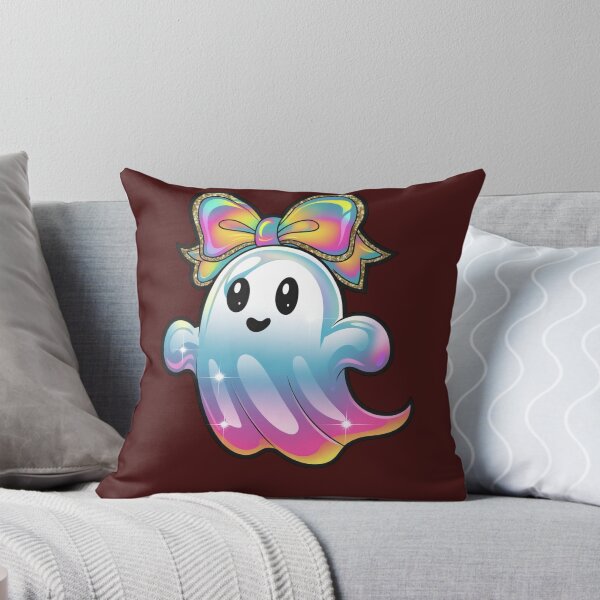 Item preview, ghost with a rainbow bow designed and sold by jkrphoto.