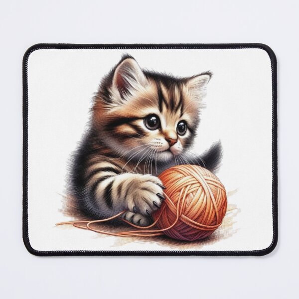 Item preview, Playful and Expressive: The Kitten and his Ball of Wool designed and sold by CHRIST5000.