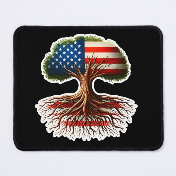 Item preview, American Flag Growing from Roots Symbolizing Strength Design designed and sold by styleonestaa.