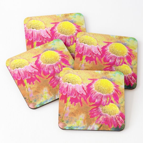 Item preview, Three Pink Daisies designed and sold by FOLK ART FUSION by heidiannemorris.