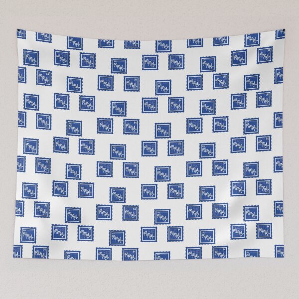 Item preview, ASL | Royal Blue & White Stamps | College American Sign Language Major | Deaf Communication Graduate School Class | Interpreter Job | University Degree Minor | StampHeed 006 designed and sold by StampHeed.