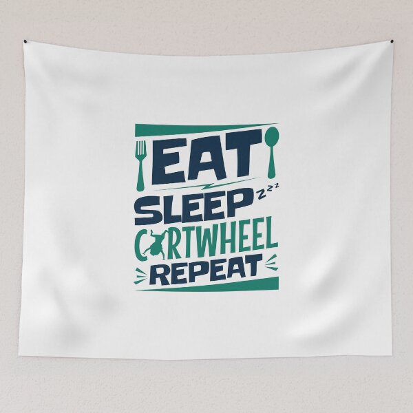 Item preview, Eat Sleep Cartwheel Repeat Gymnastics designed and sold by jaygo.