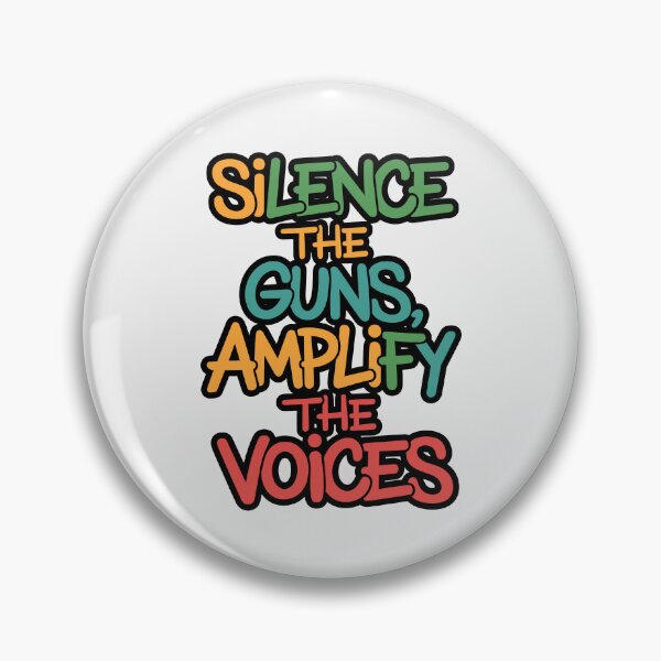 Item preview, Anti-War art – "Silence the Guns, Amplify the Voices" – Multicolor Typography Design designed and sold by paulo silveira.
