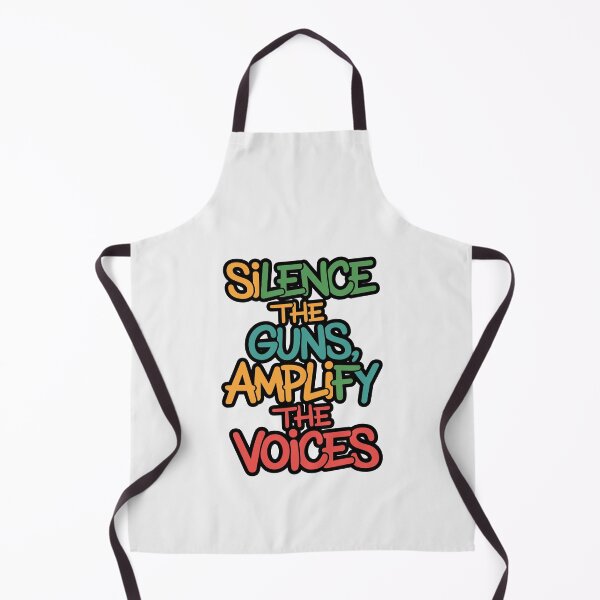 Item preview, Anti-War art – "Silence the Guns, Amplify the Voices" – Multicolor Typography Design designed and sold by paulo silveira.