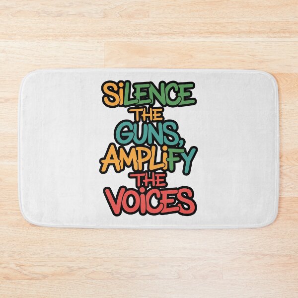 Item preview, Anti-War art – "Silence the Guns, Amplify the Voices" – Multicolor Typography Design designed and sold by paulo silveira.