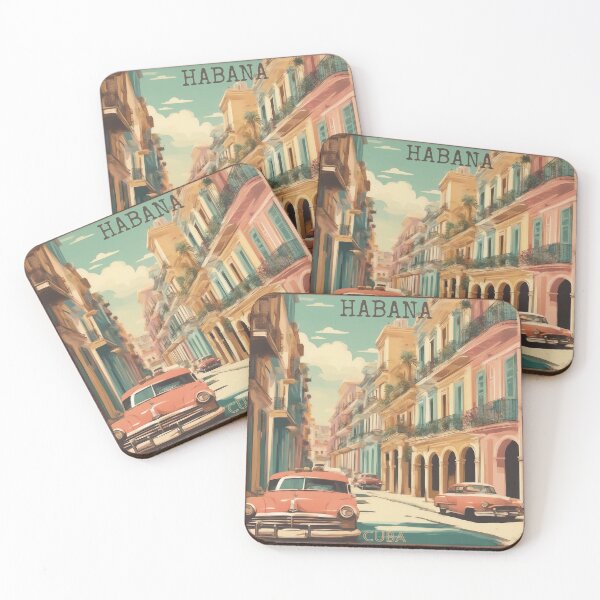 Item preview, Havana in a vintage look – the perfect print for lovers of Cuba designed and sold by KarakitAI.
