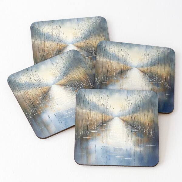 Item preview, Tranquil River Path - Serene Watercolor Landscape designed and sold by solynneart.