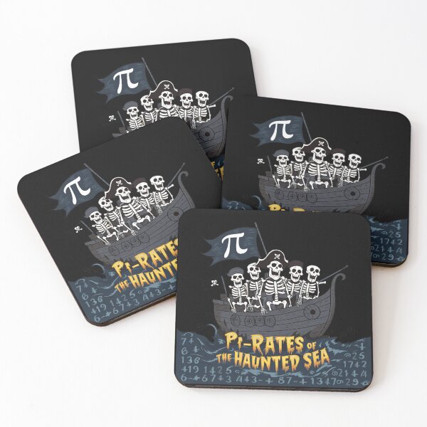 Item preview, Pi-rates of the haunted sea, funny math and Halloween designed and sold by NoetherSym.