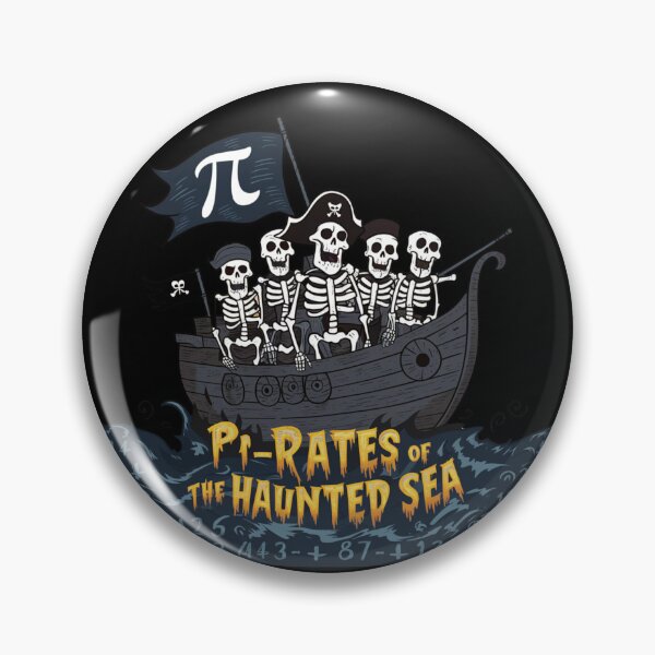 Item preview, Pi-rates of the haunted sea, funny math and Halloween designed and sold by NoetherSym.