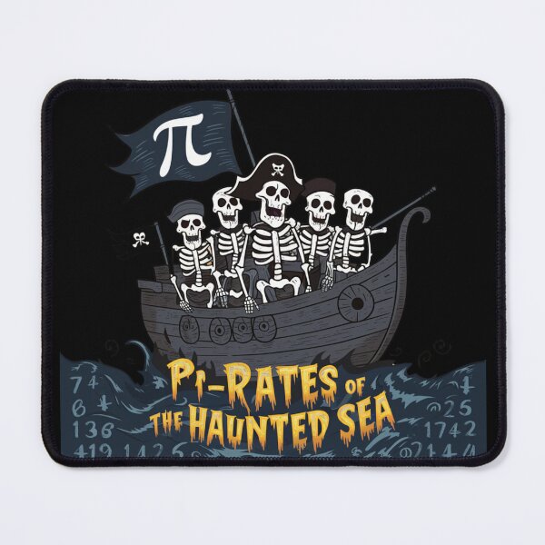 Item preview, Pi-rates of the haunted sea, funny math and Halloween designed and sold by NoetherSym.