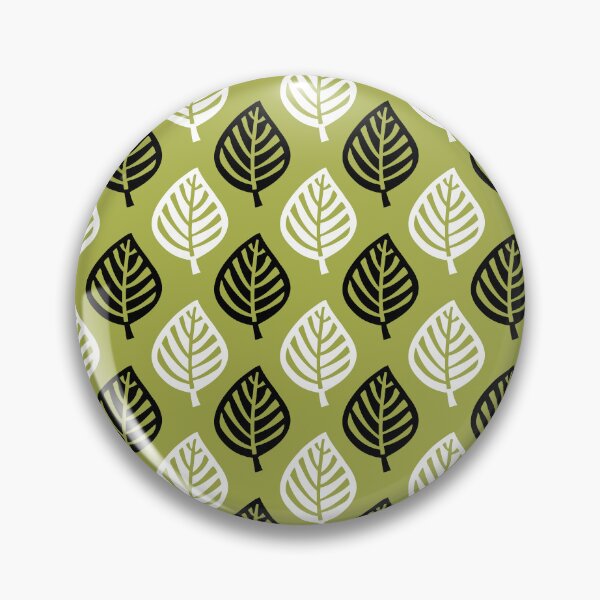 Item preview, Autumn Leaf Pattern Olive Green Black & White designed and sold by tonymagnerart.