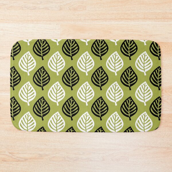Item preview, Autumn Leaf Pattern Olive Green Black & White designed and sold by tonymagnerart.