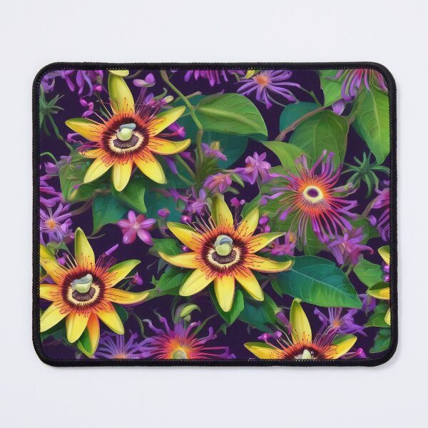 Item preview, Passion Flower Colorful Herbal Medicine Passiflora Incarnata Allover Pattern designed and sold by DreamCraze.