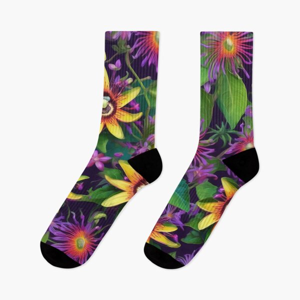 Item preview, Passion Flower Colorful Herbal Medicine Passiflora Incarnata Allover Pattern designed and sold by DreamCraze.