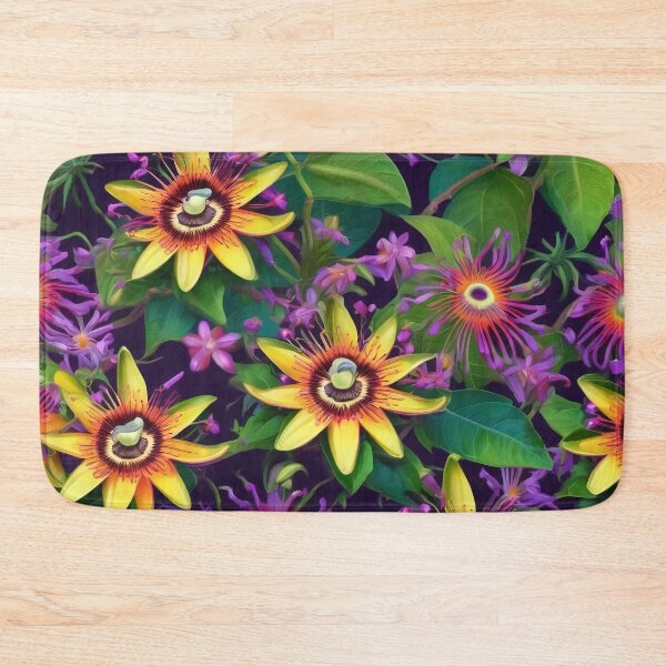 Item preview, Passion Flower Colorful Herbal Medicine Passiflora Incarnata Allover Pattern designed and sold by DreamCraze.