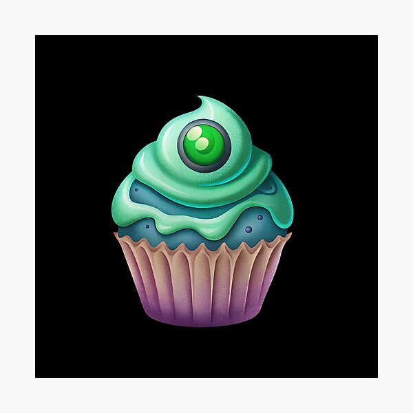 Item preview, Spooky Cupcake with Eyeball Topper designed and sold by Itsheartshop.