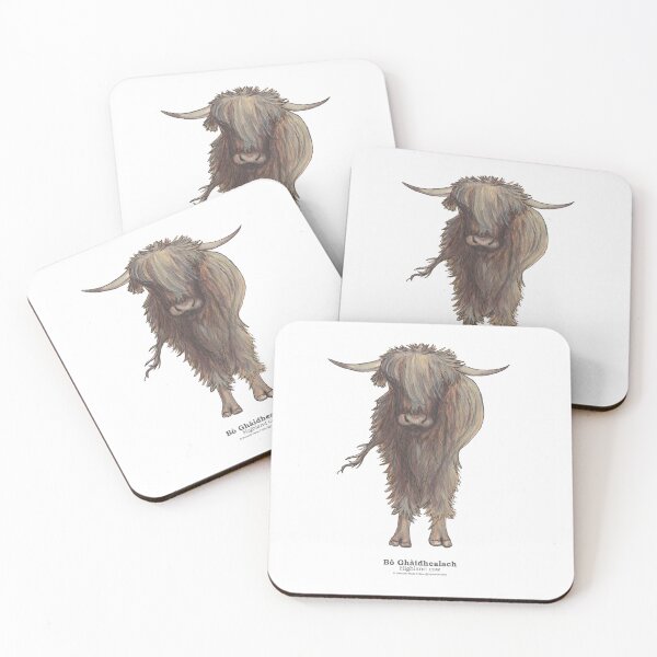 Item preview, Highland cow Bò Ghàidhealach in Scottish Gaelic designed and sold by Mamaidh Made.