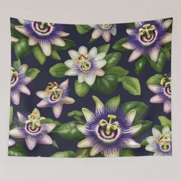 Item preview, Passion Flower Passiflora Incarnata Scientific Botanical Herbal Medicine Allover Pattern designed and sold by DreamCraze.