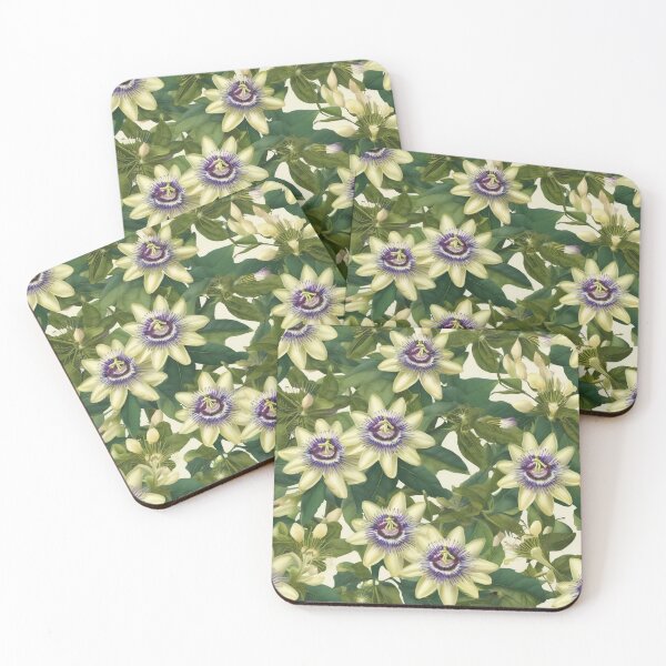 Item preview, Passion Flower Passiflora Herbal Medicine Wildflower Botanical Allover Pattern designed and sold by DreamCraze.