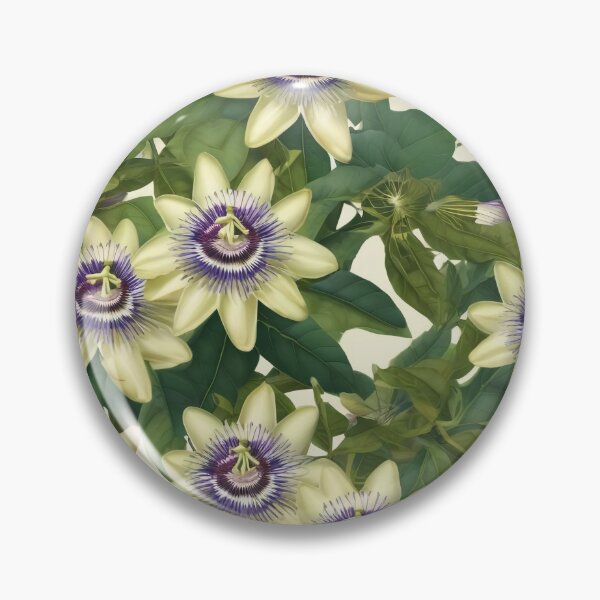 Item preview, Passion Flower Passiflora Herbal Medicine Wildflower Botanical Allover Pattern designed and sold by DreamCraze.